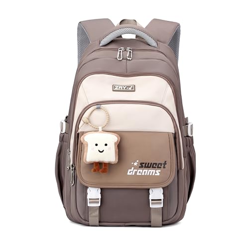 OKKID middle school backpack for girls cute school bags bookbag for teen girl big student laptop backpack kids travel daypack