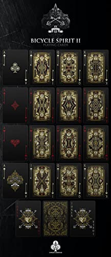 Bicycle Spirit Ii Limited Poker Black Playing Cards Premium Deck By Gamblers Warehouse #TOP2