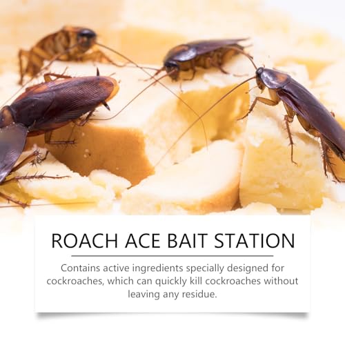 16 Pcs Roach Bait Stations, Natural Cockroach Repellent, Roach Traps Indoor Outdoor, Roach Killer Outdoor Infestation, Roach Bait Station for Small & Large Roaches and Effectively Roach Contro