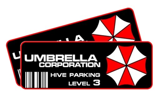 Umbrella Corporation Racoon City Hive Parking Stickers Set of 2 Stickers