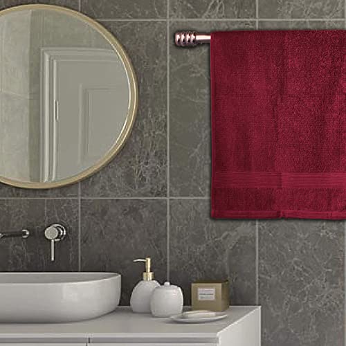 Belizzi Home 4 Pack Bath Towel Set 27X54, 100% Ring Spun Cotton, Ultra Soft Highly Absorbent Machine Washable Hotel Spa Quality Bath Towels For Bathroom, 4 Bath Towels - Burgundy #TOP3