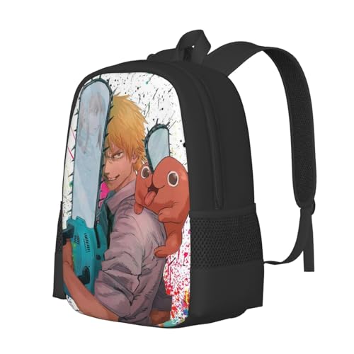 Chainsaw Man Backpack,3d Print Laptop Backpack Lightweight Casual Daypack Bookbag 16.5 In, 17 Inch3