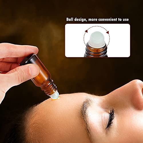 ibasenice 40Pcs Roller Flessen Glas Parfum Essentiële Olie Roller Flessen 10Ml Lege Roll Op Flessen Voor Parfum… - Image 4