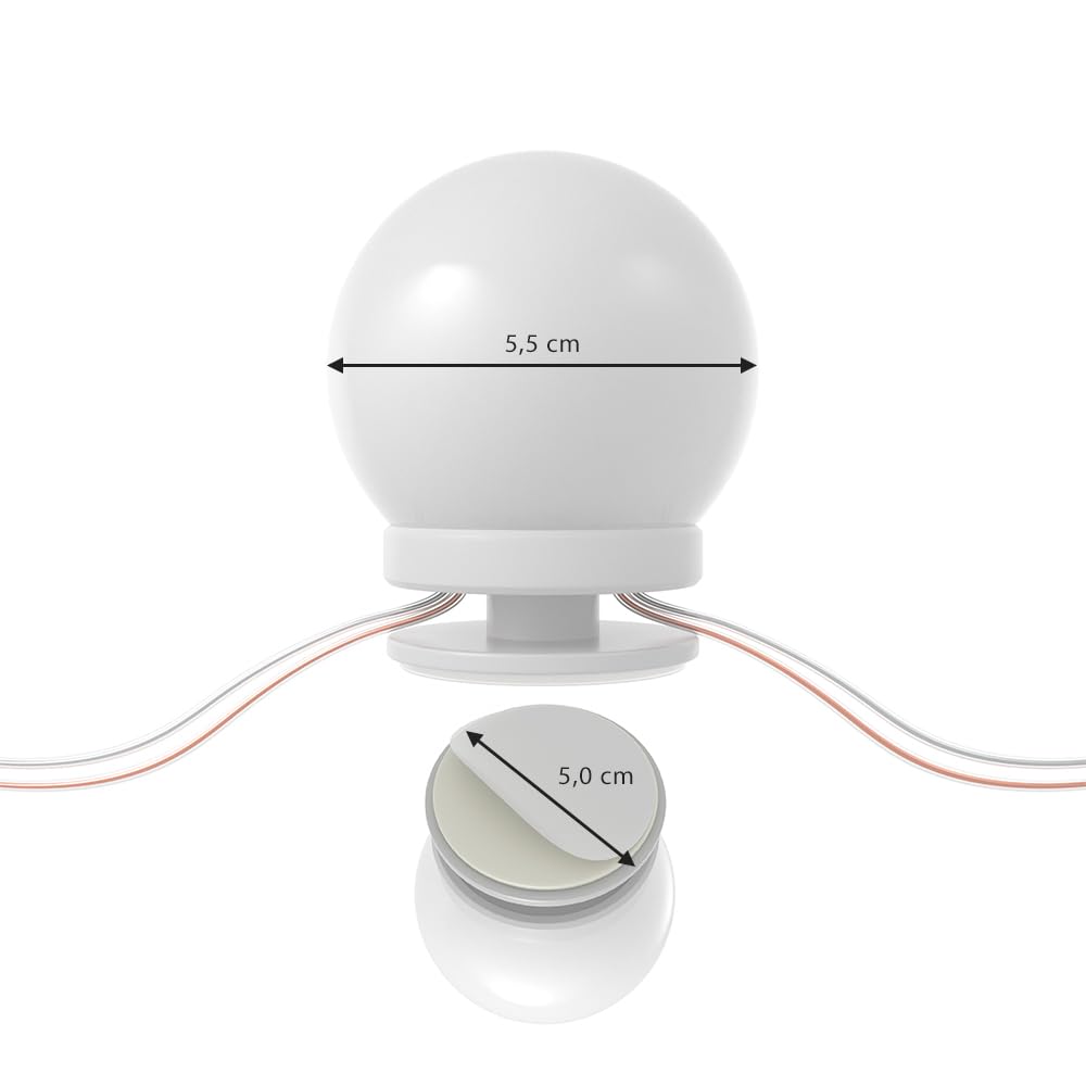 Vicco Illuminazione della toeletta, Bianco, 400 cm