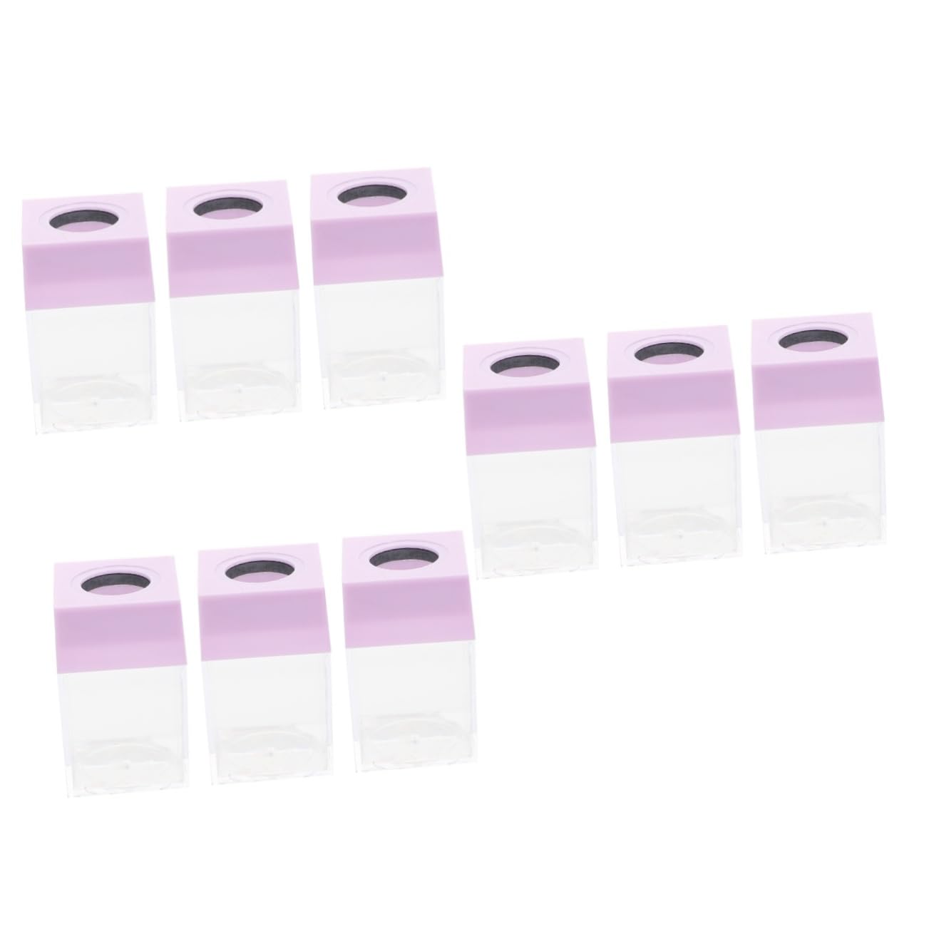 TEHAUX 9pièces Conteneur Transparent à Trombone Avec Couvercle Magnétique Organisateur De Bureau Pastel Pour Fournitures Scolaires Et Récompenses