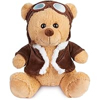 BRUBAKER Osito de Peluche Piloto Con Gafas de Aviador y Traje
