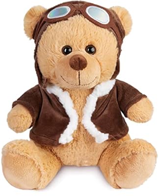 BRUBAKER Osito de Peluche Piloto Con Gafas de Aviador y Traje Marrón - 25 cm Oso Con Uniforme - Encanto de la Suerte - Destrozón | Ya disponible en tu tienda friki favorita! En mundofriki.es!