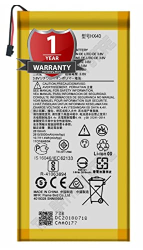Image of THE BATTERY STORE Battery Original Compatible for Motorola HX-40 for Moto X4 XT1900-1 / XT1900-2 / XT1900-3 / XT1900-4 / XT1900-5 - -with 1 Year Warranty (for Motorola HX-40 Moto X4)