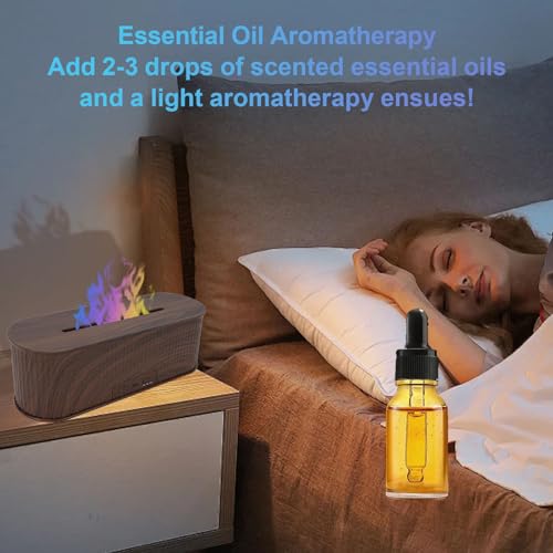 Difusor aromático eléctrico Fire Flame con LED y humidificador miniatura 2
