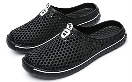 Clapzovr Unisex Garden Clogs Slippers Water Sandals Shower Beach Shoes Leightweight Black 8 Women/7 Men thumb #5
