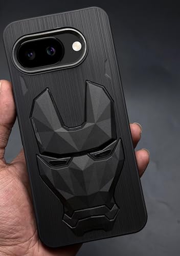 Image of NIUKIN Soft Back Case for Google Pixel 9A 5G | 3D Mask Case | Silicon TPU Shockproof Cover | Black