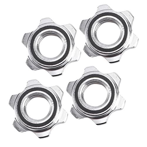 HOLIDYOYO 4Pcs Collar Nut Buckle Slip Dumbbell Locking Nut for Secure Weightlifting Fit for Barbell and Dumbbell Use Easy Installation and Removal