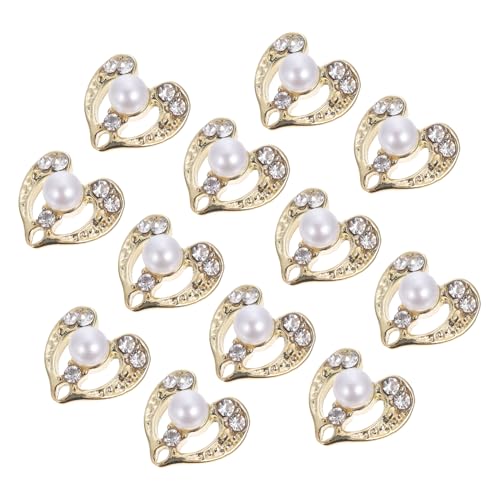 Healeved Stylish DIY Manicures Decoration 3D Heart Nail Art Decor Nail Charm Gems for Art Lovers