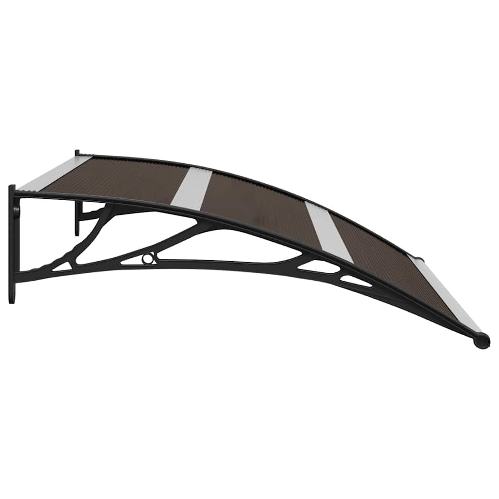 vidaXL Marquesina para Puerta PC Casa Hogar Jardín Patio Terraza Bricolaje Toldo Cubierta Capa Dosel Palio Lona Tienda Capota Pantalla 120x75 cm Negro