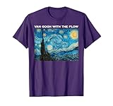 Starry Night by Vincent Van Gogh | Van Gogh With The Flow T-Shirt