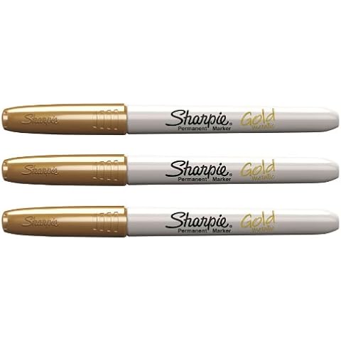 Sharpie Gold Metallic Fine Point Permanent Marker - Pack of 3 Cover