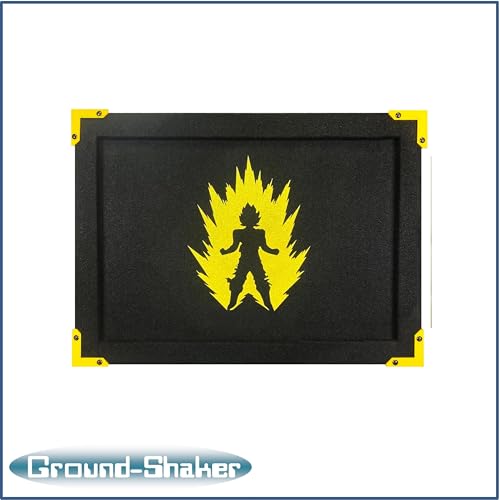 Image of 30HZ Reinforced Competition Single Ported Sub Box Sub Woofer Enclosure Speaker Box Car Audio Subwoofer Ground Shaker Box Ground-Shaker (Goku Yellow, 10 inch)