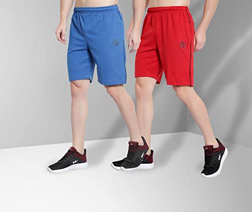 Image of DIA A DIA Men's Cotton Shorts with Zipper Pockets - Elastic Waist with Drawstring, Comfortable Casual & Gym Shorts for Men, Sizes M to 5XL (28-46 Inch Waist), Plus Sizes