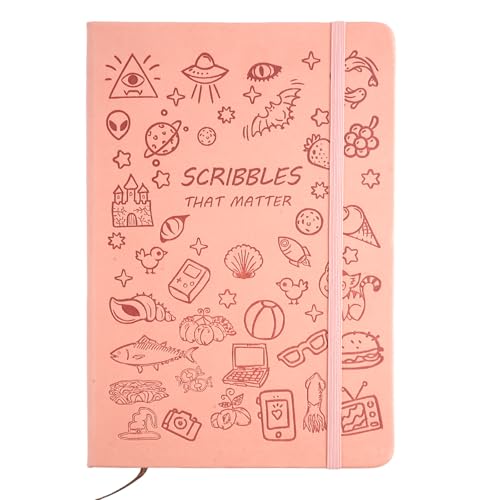 Xyvor Cuaderno con Hojas Rayadas,21,2×14,5cm Libreta A5,Papel 80g/m²,200 Páginas,Diario,Cuaderno de Viaje,Tapa Blanda,Cierre con Goma Elástica,Notebook para Estudios,Recetas,Trabajo,Viajes (Rosa)