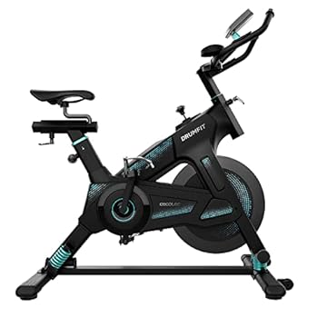 Cecotec Bicicletta Indoor DrumFit Indoor 23000 Kosmos Pro. Volante Inerzia 23 Kg, Resistenza Manuale, Tecnologia Dynamic Pro, Manubrio e Sella Sportivi, Display LCD