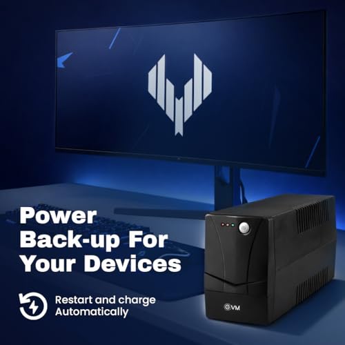 Image of EVM EPS 1251 Line Interactive 1000VA /600W, Simulated Sine Wave, 12V /7Ah x2 Battery, 220-240V Input, ±10% Output Reg., 4-6h Recharge, Low Noise <40dB - 2 Years Warranrty (EPS1251)