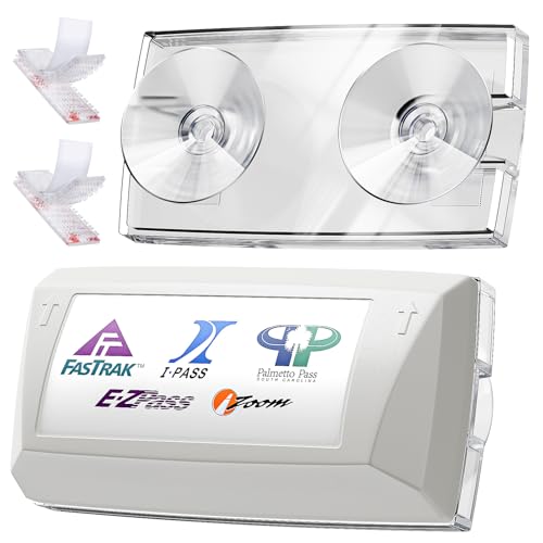 Universal EZ Pass Windshield Half-Holder (White)