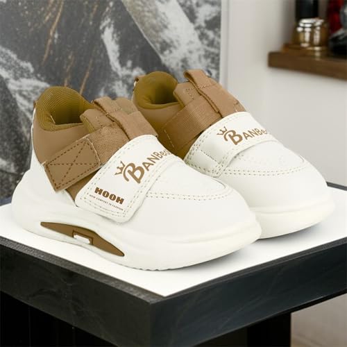 Image of HOOH Kids Fashion Sneakers, Unisex Comfort Shoes with Velcro Strap for Baby Boys and Girls for Age 18 Months to 7 Years