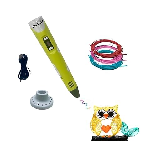 INK SPOT 3D Printing Pen for Kids & Adults with PLA Filament Refills, LCD Screen & Adjustable Speed | Creative Drawing & DIY 3D Art Pen for Education, Crafts & Gifts (3D Pen with Filaments)-image-10