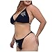 Damen Sexy Plus Size Solid Color Sling Halfter Bikini Badeanzug Split Badeanzug Bademode Bikini Set Bademode Bauchweg Bikini Set Bademode High Waist Hose Tankini Mit Shorts GroßE GrößE