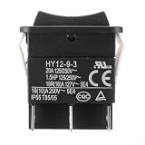 Interruttore a bilanciere 20 A 125 V 250 V 1,5 HP IP55 impermeabile resistente elettrico per barche marine automotive pannelli di controllo industriali nero