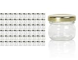 Lot de 60 Pots à Confiture en Verre 30 ml avec Couvercle – Mini...