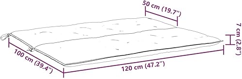 Miniatura 9 de vidaXL 2 cojines de banco para interiores y exteriores, cojines de sofá biplaza para patio, cojines de asiento de columpio de porche,