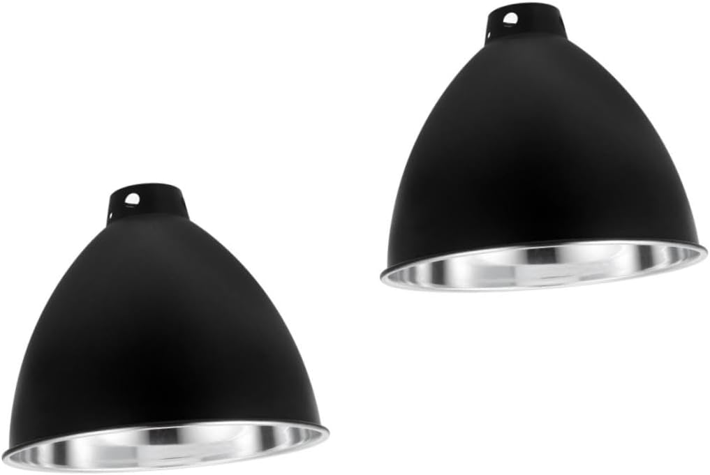 2pcs Box Terrarium Heat Lamp Reflector Cover Lamp Shade for Reptile Tank Safe Easy Install