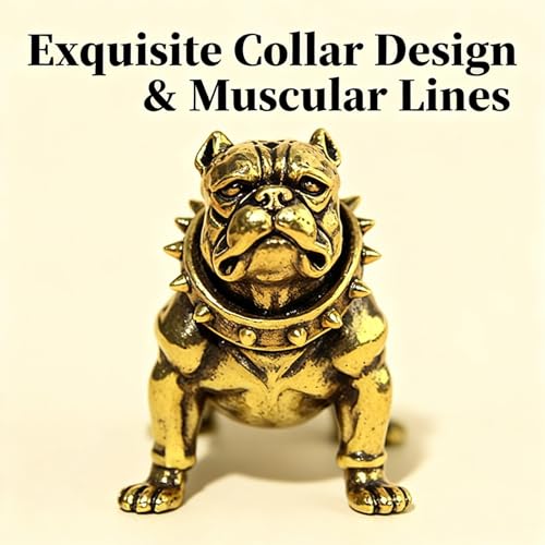 Estatua miniatura de Bulldog Francés en bronce macizo vintage miniatura 3