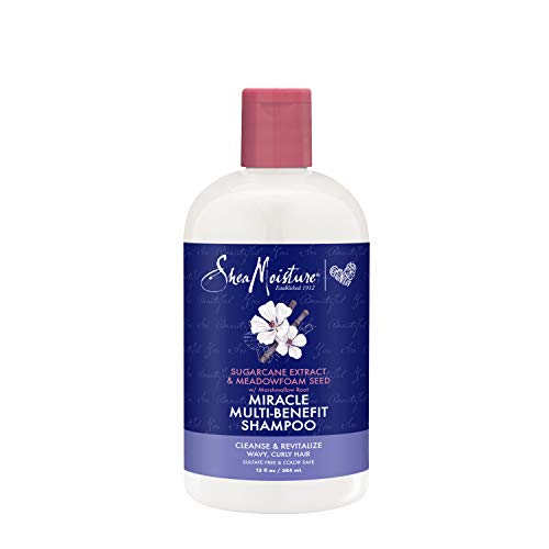 SheaMoisture Silicone Free Shampoo for Dry Hair Sugarcane Extract and Meadowfoam Paraben Free Shampoo 13 oz