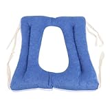 Commode Seat Cushion Universal Fit Soft Comfortable Padded Toilet Seat Cover with Secure Straps for Elderly Bedside Commode Chairs Cotton Material 18.1 x 11.8 x 6.7in