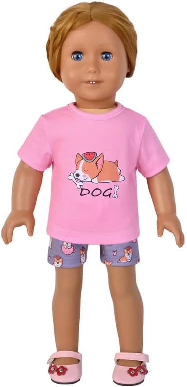 CHILDRENSTAR Matching Girls&Dolls Pajamas Summer Pjs Set Short Sleeve Sleepwear - Image 2