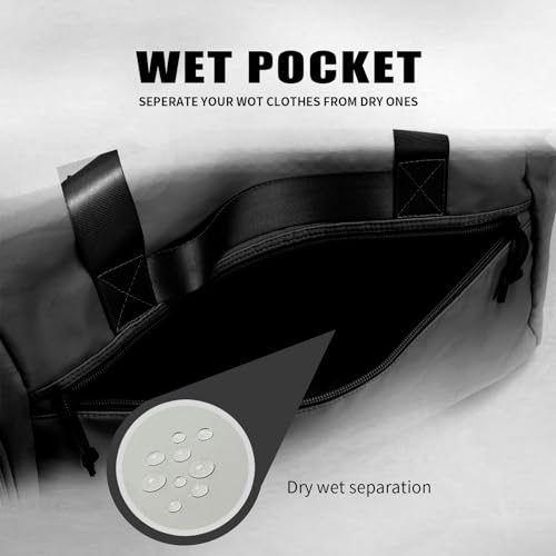 Weekender Duffel Bag with Shoe Compartment And Wet Pocket-Luggage Everyday Overnight Bag for Men and Women Travel-Carry On Gym Bag - Thumbnail 3