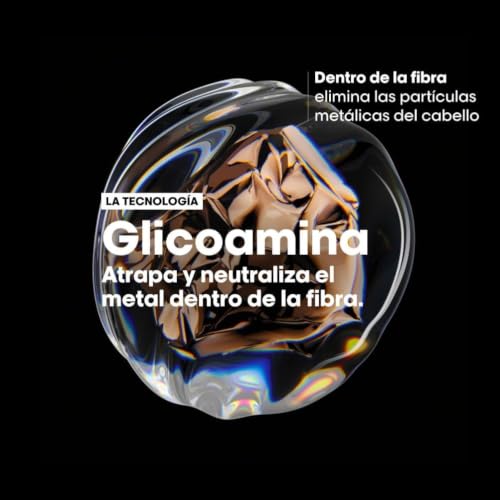 Miniatura 5 de L'Oréal Professionnel, Champú Profesional Sin Sulfatos, para Cabello Dañado o Decolorado, Color Duradero y Brillante, Cabello Más Fuerte e Hidratado, Metal Detox, 300 ml