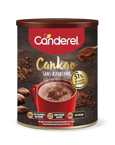Canderel - Cankao – Poudre de Cacao – 31% de Calories en moins - 52% de sucre en moins – boîte 250 g