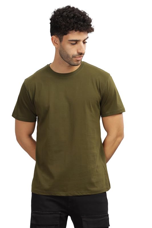 Image of XENOVAURBAN Unisex Regular Cotton Solid Color Tshirt