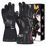 Hompres 電熱グローブ 11.1V両面全体発熱 手のひらと同面の指先発熱 発熱エリア制御 バイク用 4段階温度 防寒防水ヒーター手袋 スマホ対応 シガーソケット給電 滑り止め メンズ レディース インナーグローブ付き