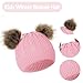 Yolyoo Fashion Winter Beanie Hat for Kids Baby,Knitted Warm Faux Fur Pompom Toddler Hat for Gils Boys White (US, Age, 0 Months, 6 Years, Light Pink)