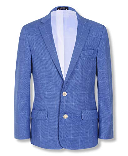 Tommy Hilfiger Boys' Big Patterned Blazer Jacket, Mazarine Blue, 16