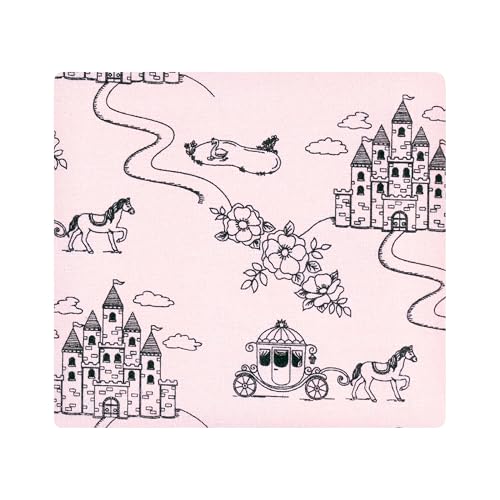 Image of Little Treasure Hudson Baby Cotton Poly Flannel Receiving Blankets Multipack, Pink Fairytale Princess, 30x30 inches