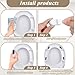 Universal Toilet Seat Bumpers, Suitable for Bidet Kits, 4 Pack Toilet Seat Spacers, Compatible with Most Toilet Models, Equipped with Durable Adhesive