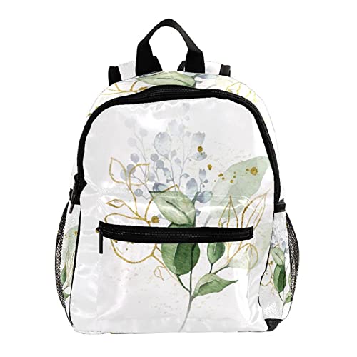 Sac à dos pour garçons et filles 30,5 cm motif aquarelle dorée
