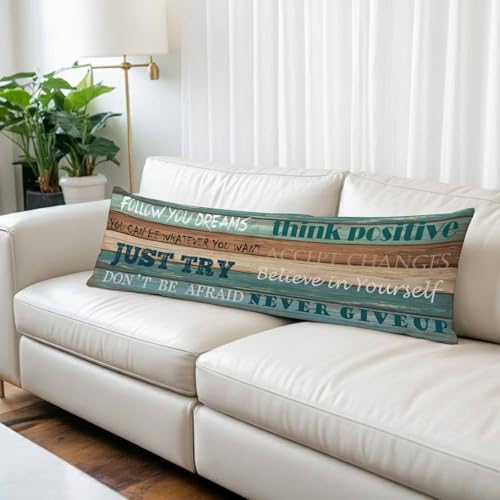 PUXTKE DAZQW Farmhosue Motivational Quotes Throw Pillow Cover,Decorative Pillowcase with