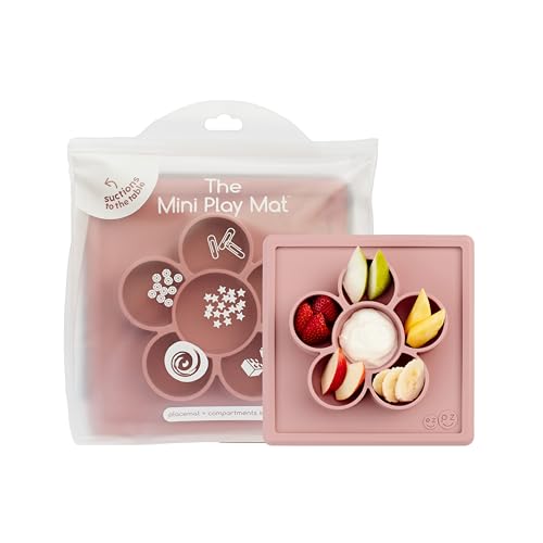 ezpz Mini Play Mat for Baby + Toddler (Blush) - 6 Months+ - Suction Plate with Flower Compartments for Crafts, Painting, Sorting, Snack Time - Promotes Pincer Grip ezpz Mini Play Mat for Baby + Toddler (Blush) - 6 Months+ - Suction Plate with Flower Compartments for Crafts, Painting, Sorting, Snack Time - Promotes Pincer Grip