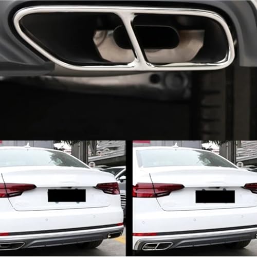 Cache-embout d'échappement pour Audi A4 B9 2019 noir brillant